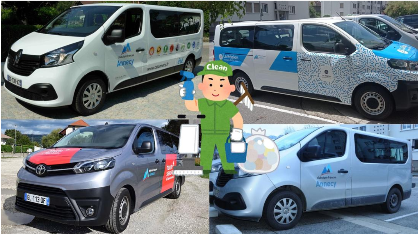 NETTOYAGE DES MINIBUS
