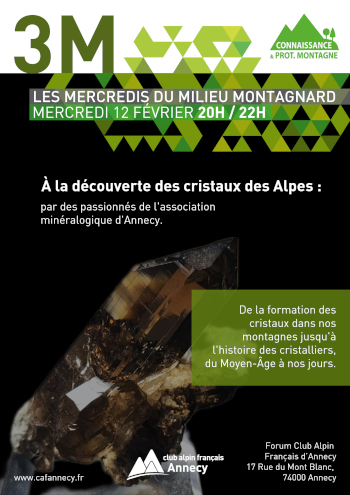 A la découverte des cristaux des Alpes …